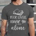 Book Lovers Never Go To Bed Alone Bibliophile Humor Unisex Jersey T-Shirt Book Lovers Never Go To Bed Alone Bibliophile Humor Unisex Jersey T-Shirt