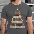 Book Merry Little Christmas Tree Holiday Unisex Jersey T-Shirt Book Merry Little Christmas Tree Holiday Unisex Jersey T-Shirt