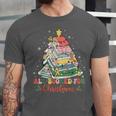 All Booked For Christmas Book Lovers Xmas Tree Lights Unisex Jersey T-Shirt