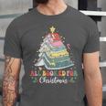 All Booked For Christmas Book Tree Lights Christmas Library Unisex Jersey T-Shirt All Booked For Christmas Book Tree Lights Christmas Library Unisex Jersey T-Shirt