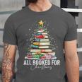 All Booked For Christmas Coquette Books Teacher Xmas Tree Unisex Jersey T-Shirt