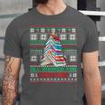 All Booked For Christmas Tree Book Ugly Christmas Sweatshirt Unisex Jersey T-Shirt