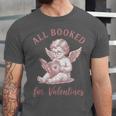 All Booked For Valentines Cute Cherub Vintage Book Lover Unisex Jersey T-Shirt