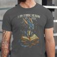 Bookish Quote I Am a Book Dragon Not a Worm Reading Book Unisex Jersey T-Shirt