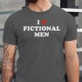 Bookish Quote Reading Lover I Love Fictional Men Unisex Jersey T-Shirt