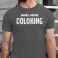 Books Coffee Coloring Unisex Jersey T-Shirt