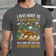 Books And Crested Gecko Owner Crestie Lover Unisex Jersey T-Shirt