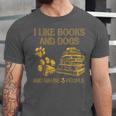 I Like Books And Dogs And Maybe 3 People Vintage Sayin Unisex Jersey T-Shirt