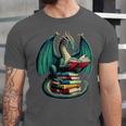 Books Dragon Reading Book Lover Unisex Jersey T-Shirt Books Dragon Reading Book Lover Unisex Jersey T-Shirt