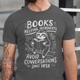 Books Helping Introverts Avoid Conversations Since 1454 Unisex Jersey T-Shirt