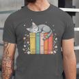 Books Lover Cute Sleepy Cat Relax Reading Vibe Unisex Jersey T-Shirt