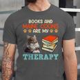BOOKS AND MAINE COONS ARE MY THERAPY Main Coon Unisex Jersey T-Shirt