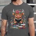 Bookworm Cute Baby Highland Cow Reading Book Unisex Jersey T-Shirt Bookworm Cute Baby Highland Cow Reading Book Unisex Jersey T-Shirt