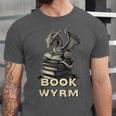 Bookwyrm Dragon Fantasy Bookish Fairytale Book Lover Unisex Jersey T-Shirt Bookwyrm Dragon Fantasy Bookish Fairytale Book Lover Unisex Jersey T-Shirt