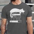 Cat Book Books And Cats Cat Lover Cat Mom Book Lovers Unisex Jersey T-Shirt