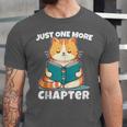 Cat Reading Books Bookworm Read One More Chapter Unisex Jersey T-Shirt