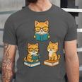 Cats Reading Book Lover Reading Bookworm Reader Unisex Jersey T-Shirt