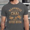 Chai And A Good Book Lover Reading Chai Tea Chai Latte Unisex Jersey T-Shirt Chai And A Good Book Lover Reading Chai Tea Chai Latte Unisex Jersey T-Shirt