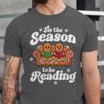 Christmas Book Lover Gingerbread Library Reading Bookaholic Unisex Jersey T-Shirt Christmas Book Lover Gingerbread Library Reading Bookaholic Unisex Jersey T-Shirt