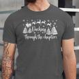 Christmas Book Lover Santa Dashing Through One More Chapter Unisex Jersey T-Shirt