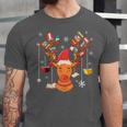 Christmas Librarian Reindeer Xmas Book Teachers Love Reading Unisex Jersey T-Shirt