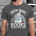 Christmas Reading Snowman So Many Books Men Women Kids Unisex Jersey T-Shirt