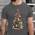 Christmas Tree Of Books For Readers And Librarians Unisex Jersey T-Shirt Christmas Tree Of Books For Readers And Librarians Unisex Jersey T-Shirt
