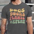 Colorful Dogs Books Plants Repeat Unisex Jersey T-Shirt