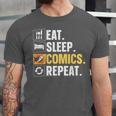 Comic Book Comic Stuff & Accessories -Adult Small Modern Letter Print Crew Collar Short Sleeve T-Shirt Unisex Jersey T-Shirt