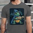 Cool Magical Book With Wizard Turtle For Adults And Kids Unisex Jersey T-Shirt