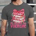 Coquette Bow All Booked For Valentines Teacher Book Unisex Jersey T-Shirt Coquette Bow All Booked For Valentines Teacher Book Unisex Jersey T-Shirt