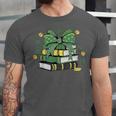 Coquette Bow Books St Patrick's Shamrock Bookworm Librarian Unisex Jersey T-Shirt
