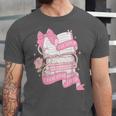 Coquette Reading Book Lover Pink Bow Bookish Mom & Daughter Unisex Jersey T-Shirt
