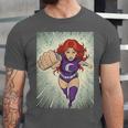 The Crimson Crescent 90s Retro Comic Book Superheroine Art Unisex Jersey T-Shirt The Crimson Crescent 90s Retro Comic Book Superheroine Art Unisex Jersey T-Shirt