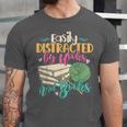 Crochet And Reading Crocheter Bookish Crocheting Book Lover Unisex Jersey T-Shirt