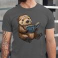 Cute Book Sea Otter Unisex Jersey T-Shirt