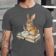 Cute Bunny Reading Book Glasses Bookworm Unisex Jersey T-Shirt