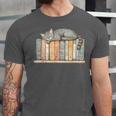 Cute Cat Sleeping On Books Unisex Jersey T-Shirt Cute Cat Sleeping On Books Unisex Jersey T-Shirt