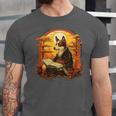 Cute Corgi Dog In Japanese Kimono With Book Men Women Girls Kids Unisex Jersey T-Shirt Cute Corgi Dog In Japanese Kimono With Book Men Women Girls Kids Unisex Jersey T-Shirt