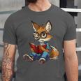 Cute Coyote With Book I Kids Coyote Unisex Jersey T-Shirt Cute Coyote With Book I Kids Coyote Unisex Jersey T-Shirt