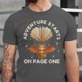 Cute Dragon Book Hot Air Balloon Adventure Fantasy Reading Unisex Jersey T-Shirt