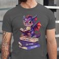 Cute Dragon Read Books Be Kind Stay Weird Book Lover Unisex Jersey T-Shirt Cute Dragon Read Books Be Kind Stay Weird Book Lover Unisex Jersey T-Shirt