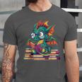Cute Dragon Reading a Book Bookworm For Men Women Kid Unisex Jersey T-Shirt Cute Dragon Reading a Book Bookworm For Men Women Kid Unisex Jersey T-Shirt