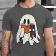 Cute Ghost Cat Reading Book Spooky Season Halloween Costume Unisex Jersey T-Shirt Cute Ghost Cat Reading Book Spooky Season Halloween Costume Unisex Jersey T-Shirt