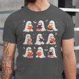 Cute Ghost Reading Book Lovers Halloween Ghost Unisex Jersey T-Shirt