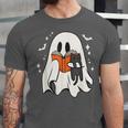 Cute Ghost Reading Book Spooky Season Halloween Costume Kids Unisex Jersey T-Shirt Cute Ghost Reading Book Spooky Season Halloween Costume Kids Unisex Jersey T-Shirt