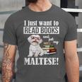 Cute Glasses Read Books & Pet My Maltese Lover Unisex Jersey T-Shirt Cute Glasses Read Books & Pet My Maltese Lover Unisex Jersey T-Shirt