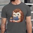 Cute Hedgehog Book Lover Readers Animal Reading Unisex Jersey T-Shirt Cute Hedgehog Book Lover Readers Animal Reading Unisex Jersey T-Shirt