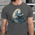 Cute Manatee Reading Book Bookworm Readers Manatee Lover Unisex Jersey T-Shirt Cute Manatee Reading Book Bookworm Readers Manatee Lover Unisex Jersey T-Shirt