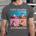 Cute Penguin Reading Book School Librarian Teacher Student Unisex Jersey T-Shirt